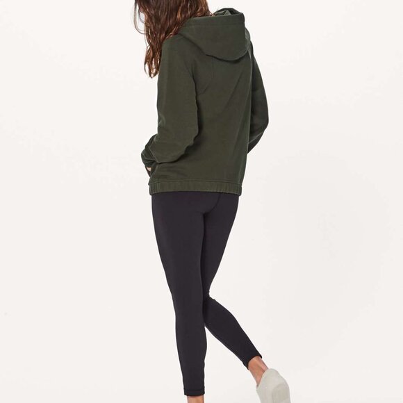 Lululemon Warm for Winter Hoodie Dark Olive Size 8 - Picture 3 of 7
